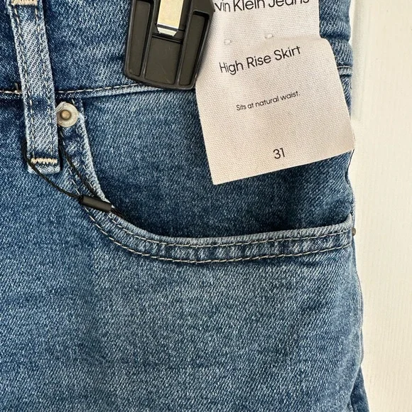 Calvin Klein Blue Denim Skirt - Picture 2 of 5